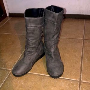 Stylish grey boots